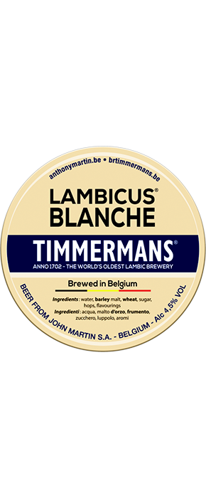 immagine fusto birra timmermans lambicus blanche 15 litri